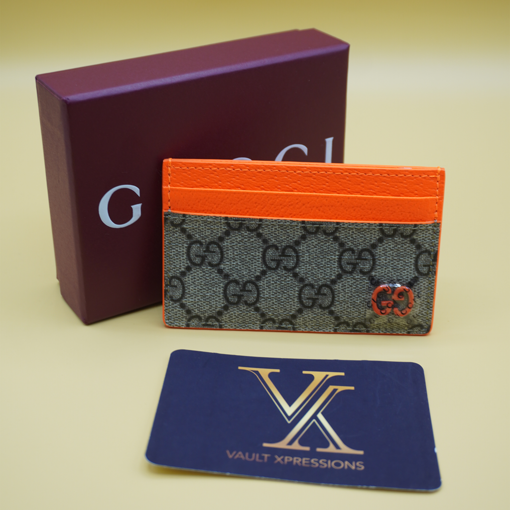 Gucci Orange trim GG card case